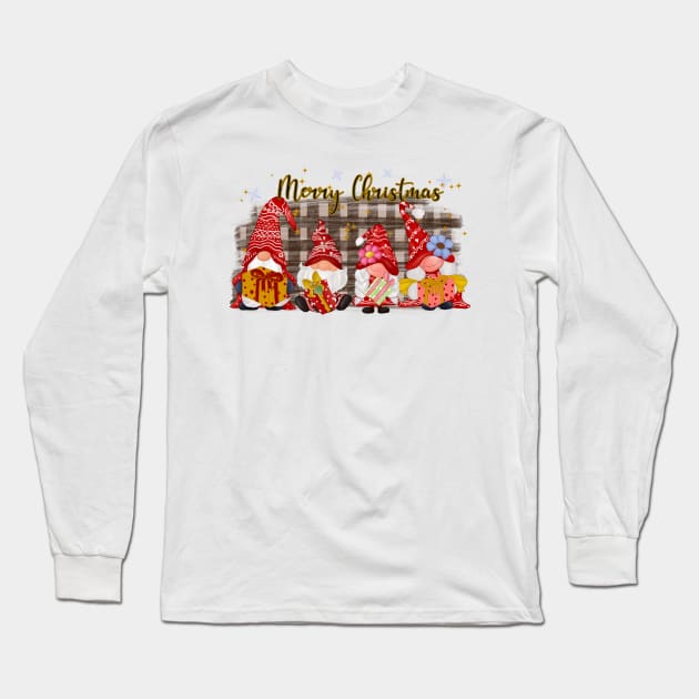 Christmas Gnomes Long Sleeve T-Shirt by Satic